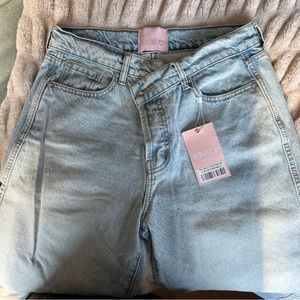 REVICE DENIM asymmetrical straight leg jeans